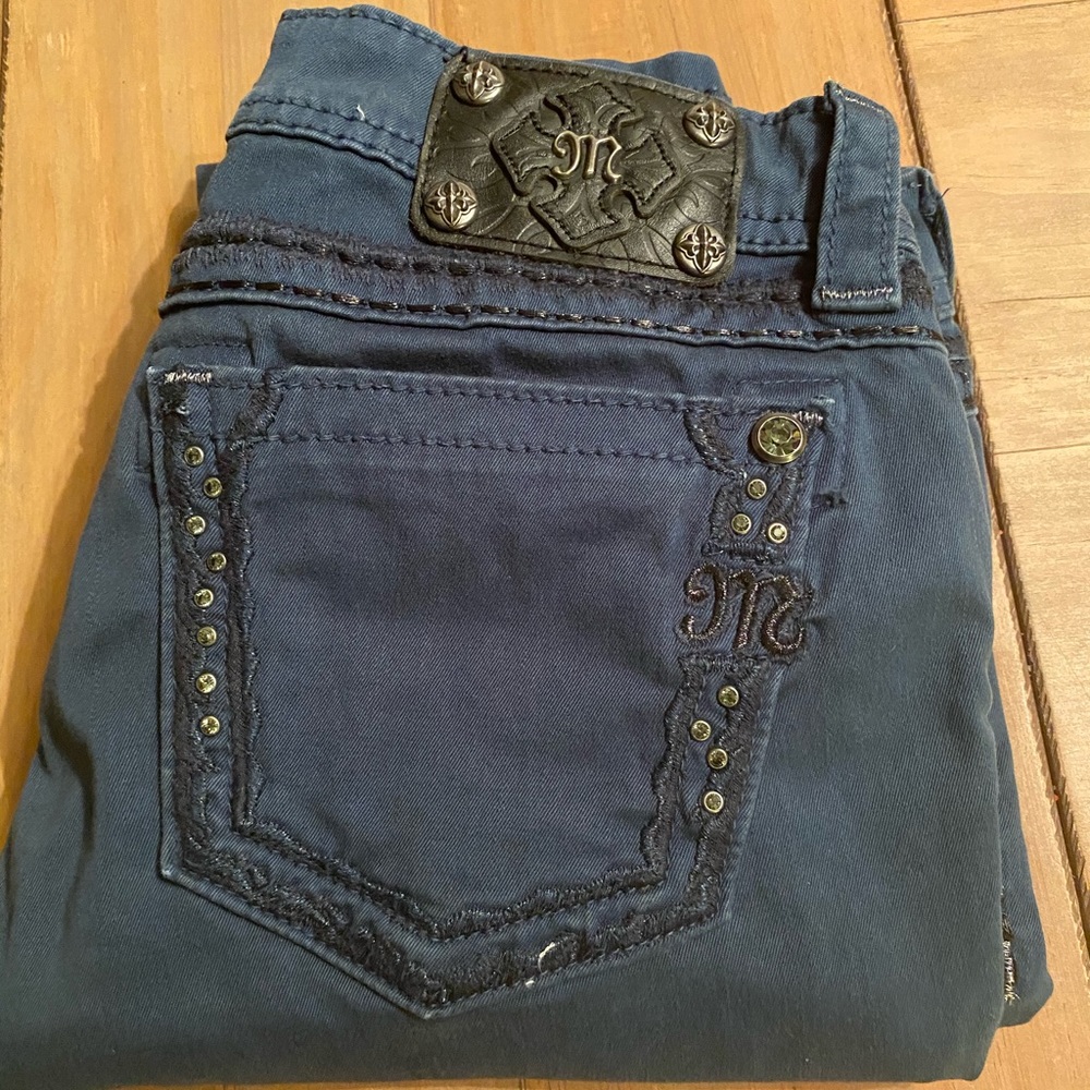 Miss Me straight leg blue pants
